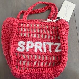 Universal Thread Red and White Crochet Tote